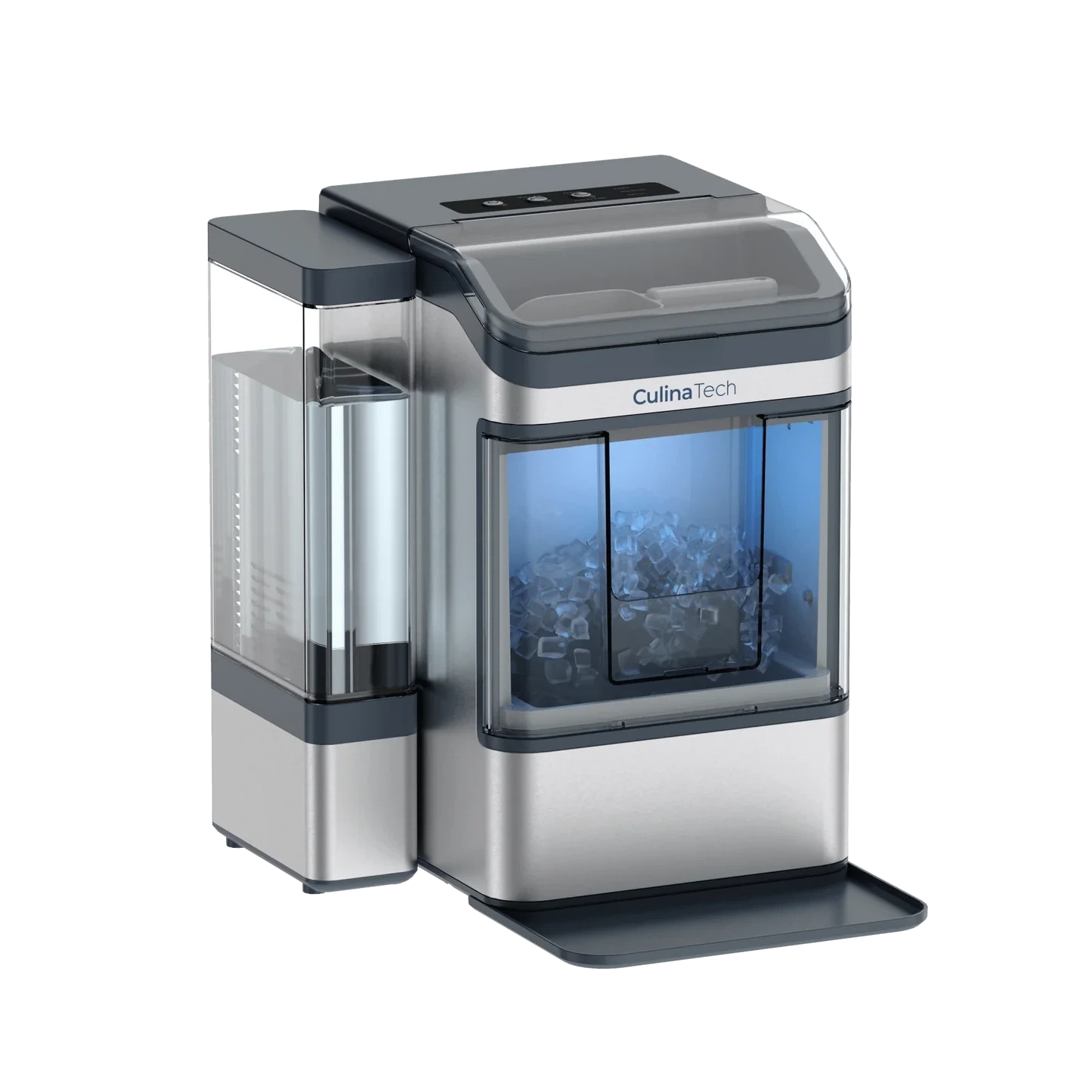 CulinaIcela Countertop Nugget Ice Maker with Self-Cleaning Function - 37.5 lb/Day