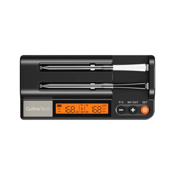 CulinaMeter Smart Wireless Meat Thermometer with Bluetooth App & Booster Box 2 Probe Model