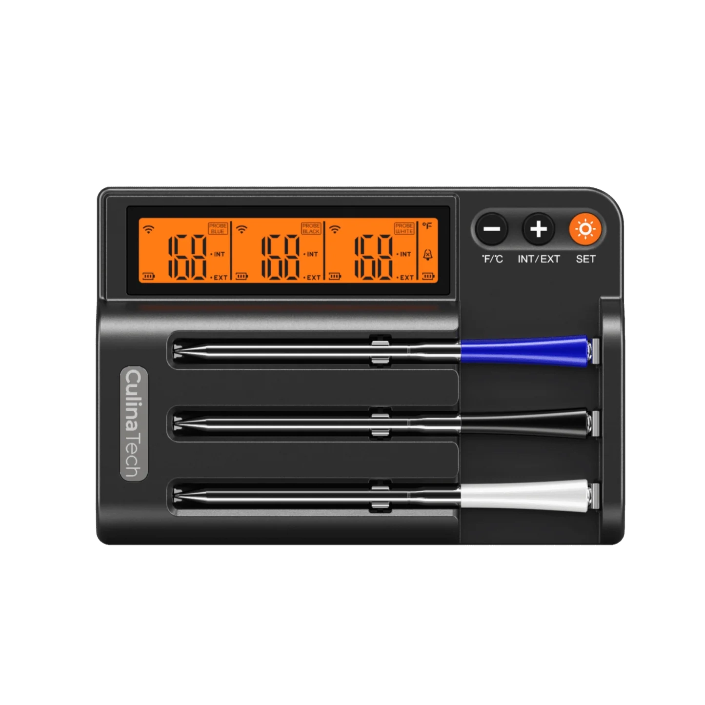 CulinaMeter Smart Wireless Meat Thermometer with Bluetooth App & Booster Box 3 Probe Model