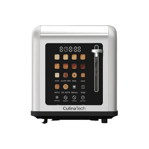CulinaTosta Smart Touchscreen Toaster with Extra-Wide Slots - Stainless Steel 2-Slice Toaster